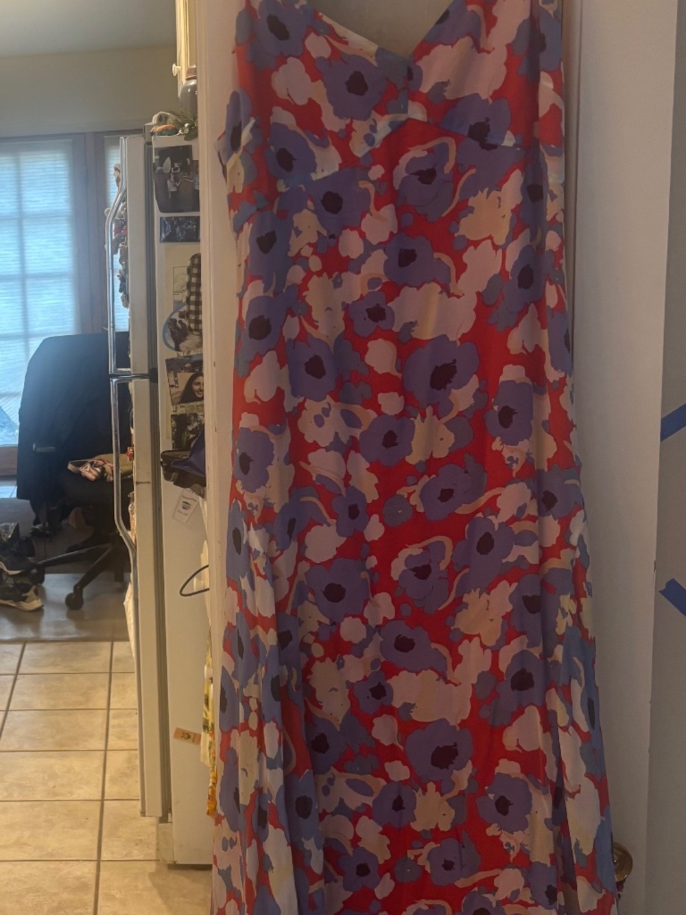 Joie long silk floral dress
